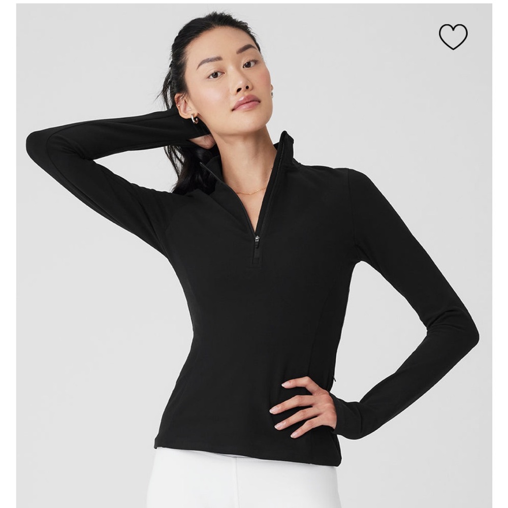 Alo 1/2 zip rapid pullover size small black